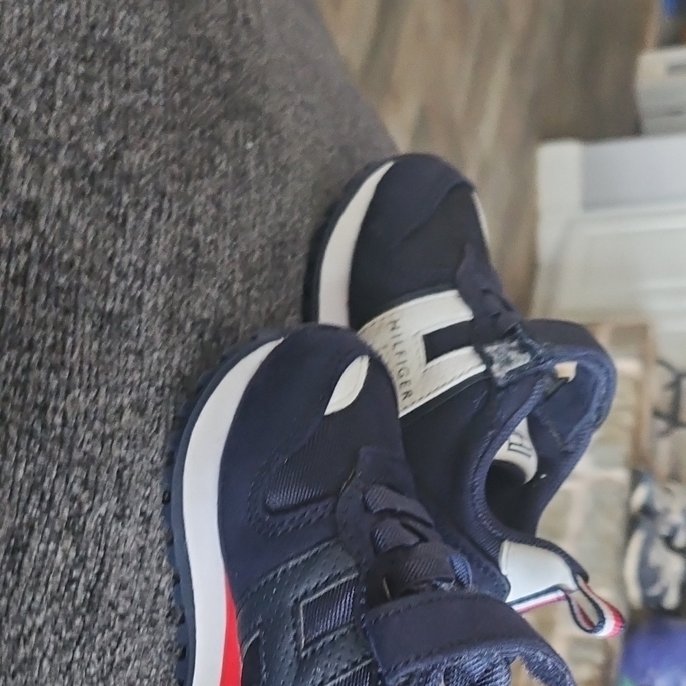 Tommy Hilfiger Kids' Navy and Red Sneakers